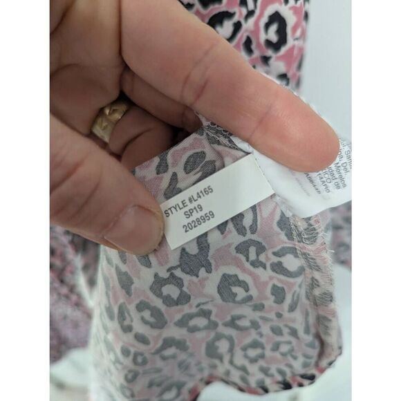 J. Crew Leopard Print Midi Wrap Dress women's size small pink black - Picture 6 of 7